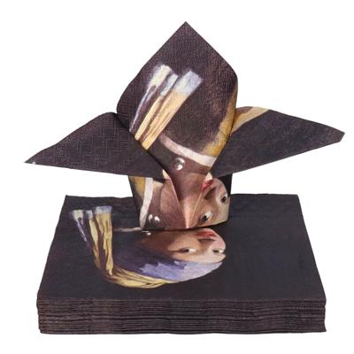 Tafel diner servetten - Johannes Vermeer - 40x stuks - 33 x 33 cm - schilderijen - kunst Tafel diner servetten - Johannes Vermeer - 40x stuks - 33 x 33 cm - schilderijen - kunst