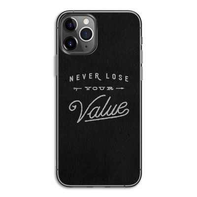 Never lose your value: iPhone 11 Pro Transparant Hoesje