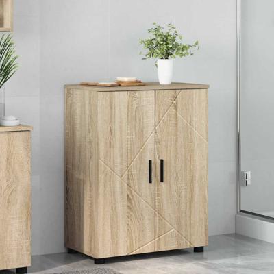 Badkamer Kast Sonoma eiken 60 x 35 x 80 cm Bewerkt hout