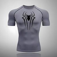 Voor heren Compressieshirt Atletisch shirt Korte mouw T-shirt Casual Sportkleding Ademend Sneldrogend Zacht Fitness Sportschooltraining Hardlopen Sportkleding Sportkleding Zwart Wit Rood Lightinthebox