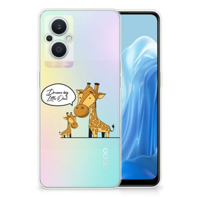 OPPO Reno8 Lite Telefoonhoesje met Naam Giraffe OPPO Reno8 Lite Telefoonhoesje met Naam Giraffe