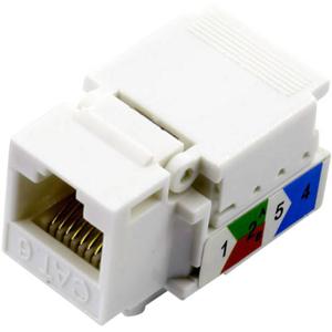 TRU COMPONENTS RJ45-koppeling, Cat. 6 93038C373 Koppeling, recht Aantal polen 8 Wit 1 stuk(s)