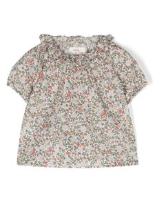 TEDDY & MINOU blouse en popeline à fleurs - Vert