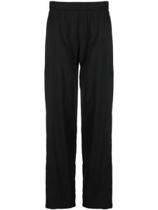 MSGM pantalon droit à taille élastiquée - Noir