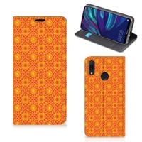 Huawei Y7 hoesje Y7 Pro (2019) | Hoesje met Magneet | Batik Oranje