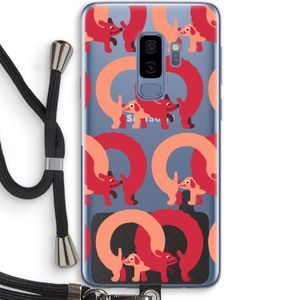 Dogs: Samsung Galaxy S9 Plus Transparant Hoesje met koord