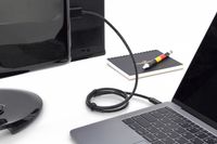 Digitus AK-300330-020-S USB-C-displaykabel USB-C / HDMI Adapterkabel USB-C stekker, HDMI-A-stekker 2.00 m Zwart Afgeschermd, Afgeschermd (dubbel) - thumbnail