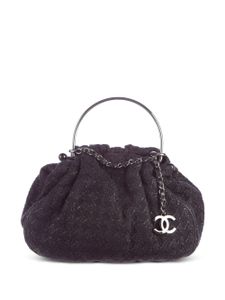 CHANEL Pre-Owned sac cabas CC en tweed (2005) - Noir