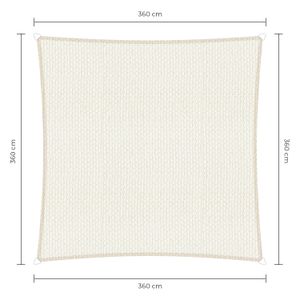 Sunfighter schaduwdoek vierkant wit 3.6x3.6m.