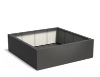 Polyester plantenbak CARREZ 200x200x60cm.