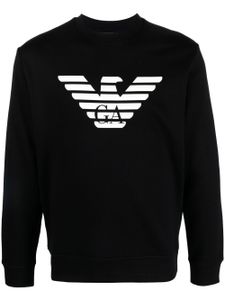 Emporio Armani sweat en coton à logo imprimé - Noir