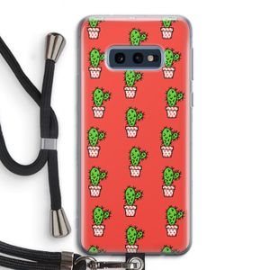 Mini cactus: Samsung Galaxy S10e Transparant Hoesje met koord