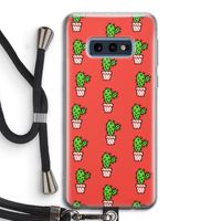 Mini cactus: Samsung Galaxy S10e Transparant Hoesje met koord Mini cactus: Samsung Galaxy S10e Transparant Hoesje met koord