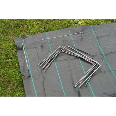 NATURE Set van 10 metalen clips voor bevestiging op de grond - Ø 4 mm / H 20 x 25 cm