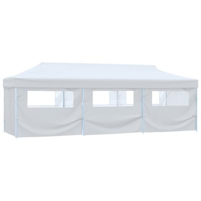 Partytent pop-up met 8 zijwanden 3x9 m wit