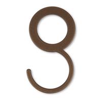 Garderobehaak brons voor buis Ø32 mm - per stuk