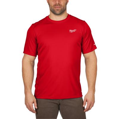 Milwaukee WW SS RD XL T-shirt WORKSKIN™ Warm weather short sleeve red XL - 4932493071