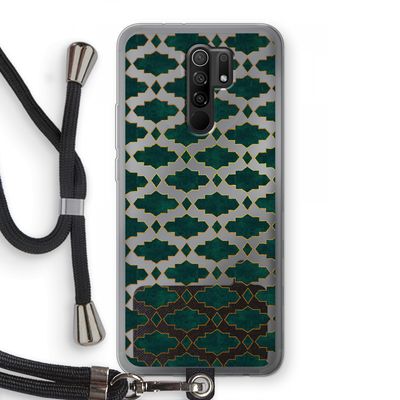 Moroccan tiles: Xiaomi Redmi 9 Transparant Hoesje met koord