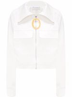 JW Anderson veste crop à fermeture zippée - Blanc