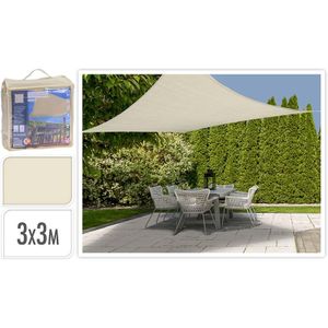 Schaduwdoek vierkant 3 x 3 meter - off white