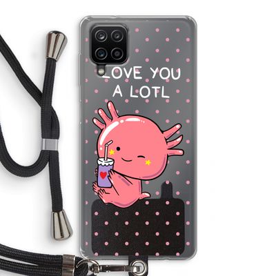 Love You A Lotl: Samsung Galaxy A12 Transparant Hoesje met koord