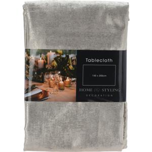 Home & Styling kerst tafellaken/tafelkleed - goud - 145 x 250 cm - rechthoekig