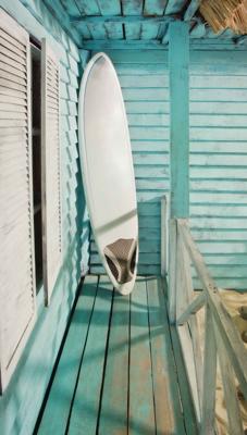 Surfplank 70x130cm Tuinschilderij - Customize it