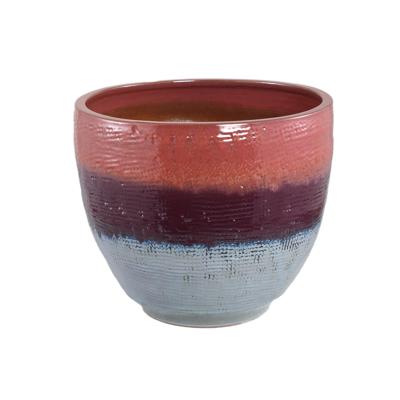 Elana Paarse Ronde Keramische Pot Ombre Patroon XXL
