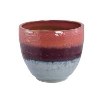 Elana Paarse Ronde Keramische Pot Ombre Patroon XXL