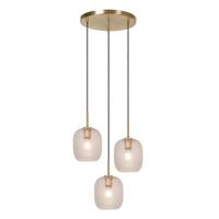 Lucide ALICENT - Hanglamp - Ø 35 cm - 3xE27 - Mat Goud / Messing