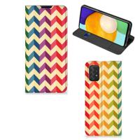 Samsung Galaxy A03s | Hoesje met Magneet | Zigzag Multi Color