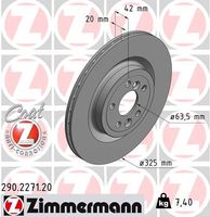 Remschijf COAT Z ZIMMERMANN, Remschijftype: Binnen geventileerd, u.a. fÃ¼r Land Rover, Jaguar - thumbnail