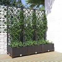VidaXL Plantenbak met trellis zwart 120x40x121,5 cm pp