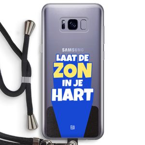 Laat de zon in je hart: Samsung Galaxy S8 Transparant Hoesje met koord