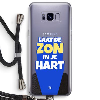 Laat de zon in je hart: Samsung Galaxy S8 Transparant Hoesje met koord