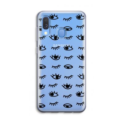 Eye pattern #2: Samsung Galaxy A40 Transparant Hoesje