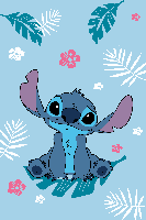 Stitch fleece plaid 100 x 150 cm blauw