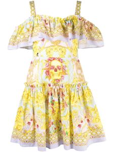 Philipp Plein robe New Baroque imprimée - Jaune