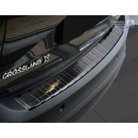 Zwart RVS Bumper beschermer passend voor Opel Crossland 2017- 'Ribs' AV245125