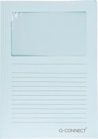 Q-CONNECT L-map met venster, 120 g/m², A4, pak van 100 stuks, lichtblauw