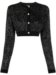 Versace cardigan à imprimé Barocco - Noir