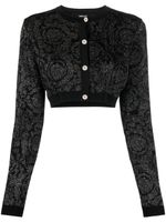 Versace cardigan à imprimé Barocco - Noir