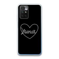Friends heart black: Xiaomi Redmi 10 Transparant Hoesje