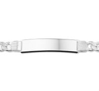 TFT Graveerarmband Zilver Gourmet Plaat 10 mm 21 cm - thumbnail