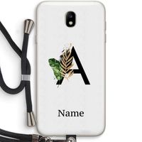 Charcoal Flora: Samsung Galaxy J7 (2017) Transparant Hoesje met koord Charcoal Flora: Samsung Galaxy J7 (2017) Transparant Hoesje met koord