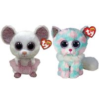 Ty - Knuffel - Beanie Buddy - Nina Mouse & Opal Cat