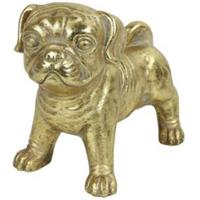 Decoratief Beeld Hond Pugsy 20 cm - Goud - thumbnail