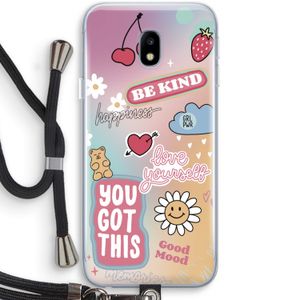 Positivity: Samsung Galaxy J3 (2017) Transparant Hoesje met koord
