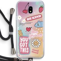 Positivity: Samsung Galaxy J3 (2017) Transparant Hoesje met koord Positivity: Samsung Galaxy J3 (2017) Transparant Hoesje met koord