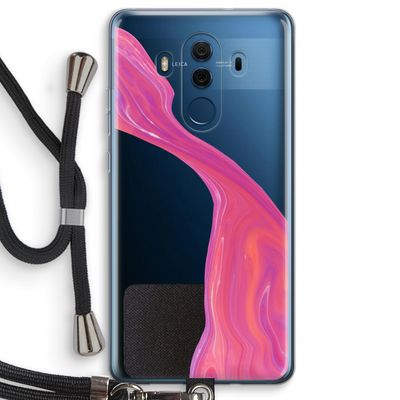 Paarse stroom: Huawei Mate 10 Pro Transparant Hoesje met koord